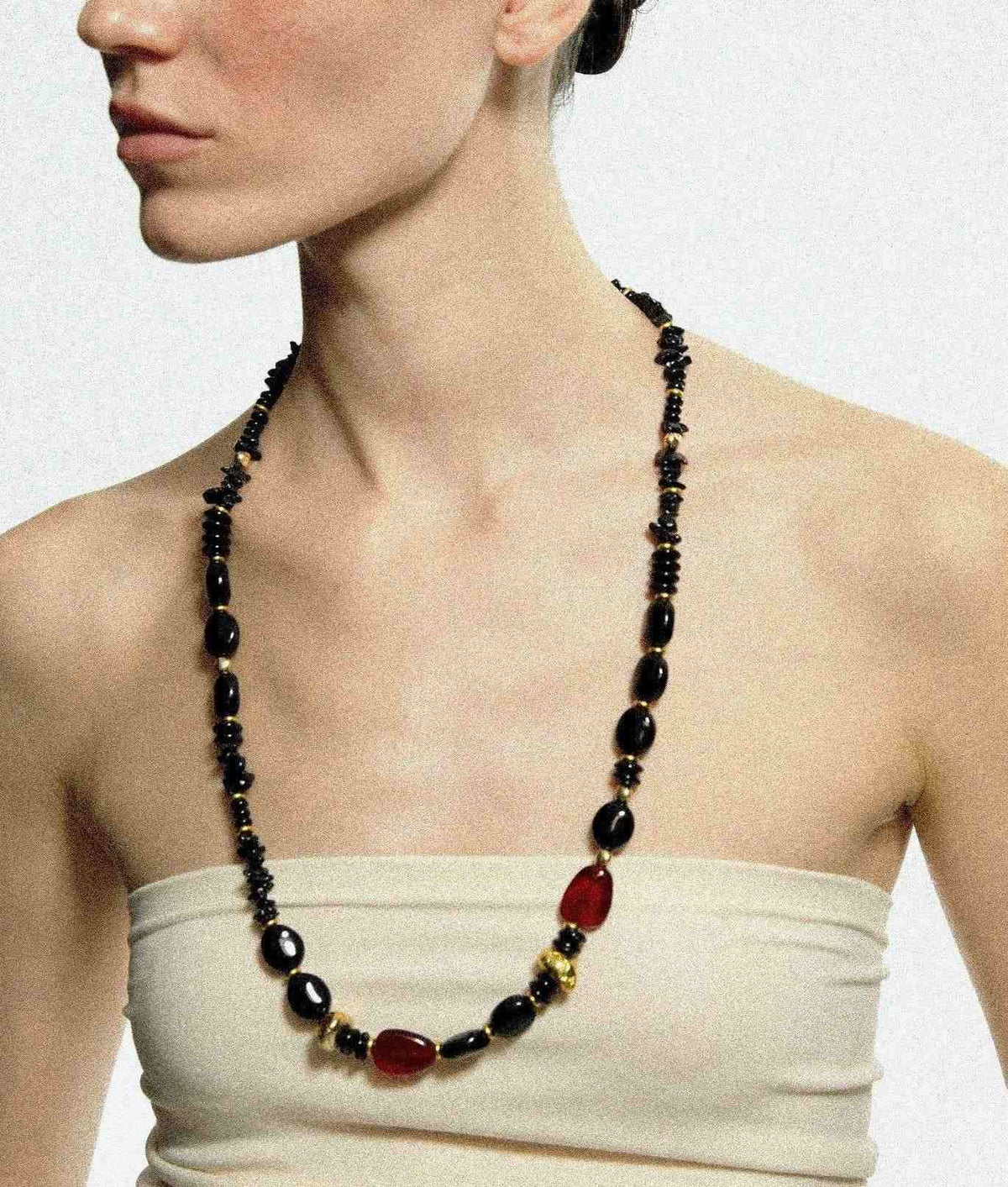 Limb IRREGULAR MIXED BEADED NECKLACE | TROVE & TONE
