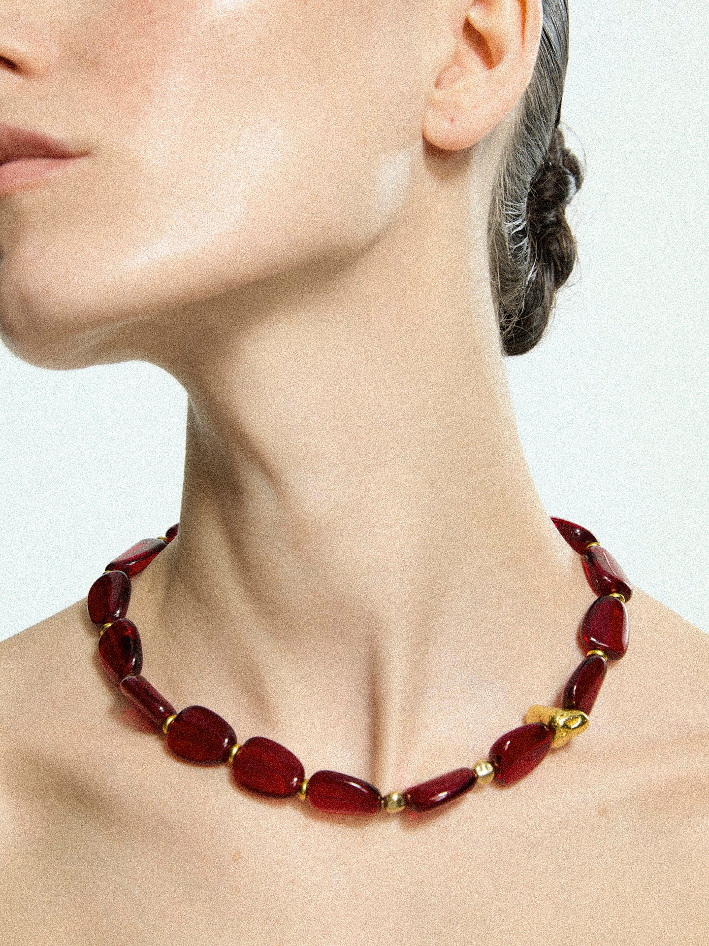 IRREGULAR COLORED GLAZE NECKLACE Necklace TROVE & TONE