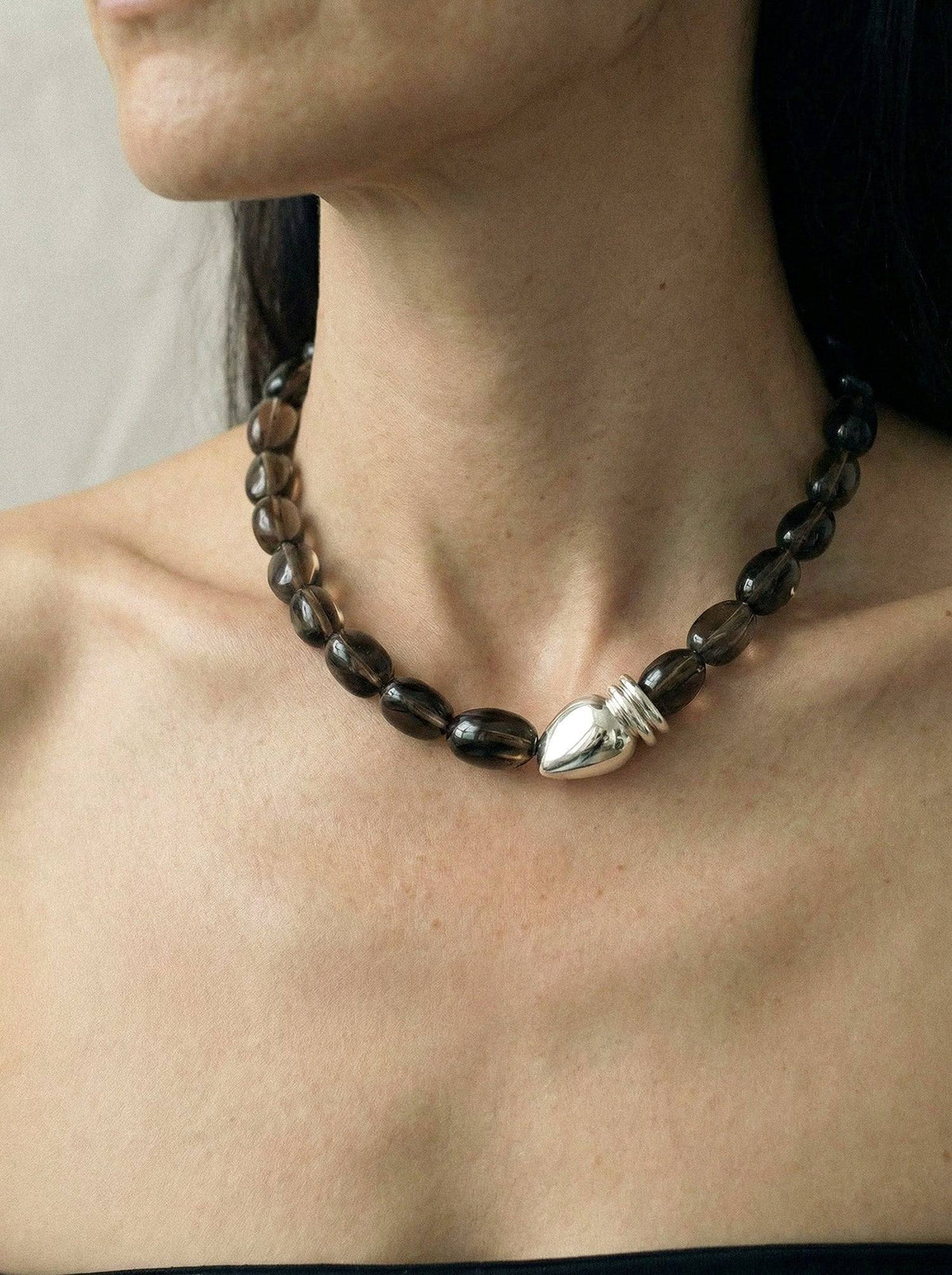 Limb SMOKY QUARTZ MOSAIC NECKLACE | TROVE & TONE