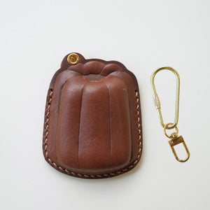 HANDMADE LEATHER CANELE CHARM & FOB CASE