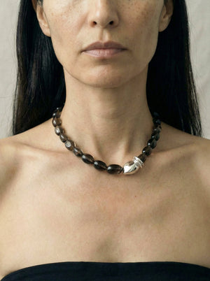 Limb SMOKY QUARTZ MOSAIC NECKLACE | TROVE & TONE
