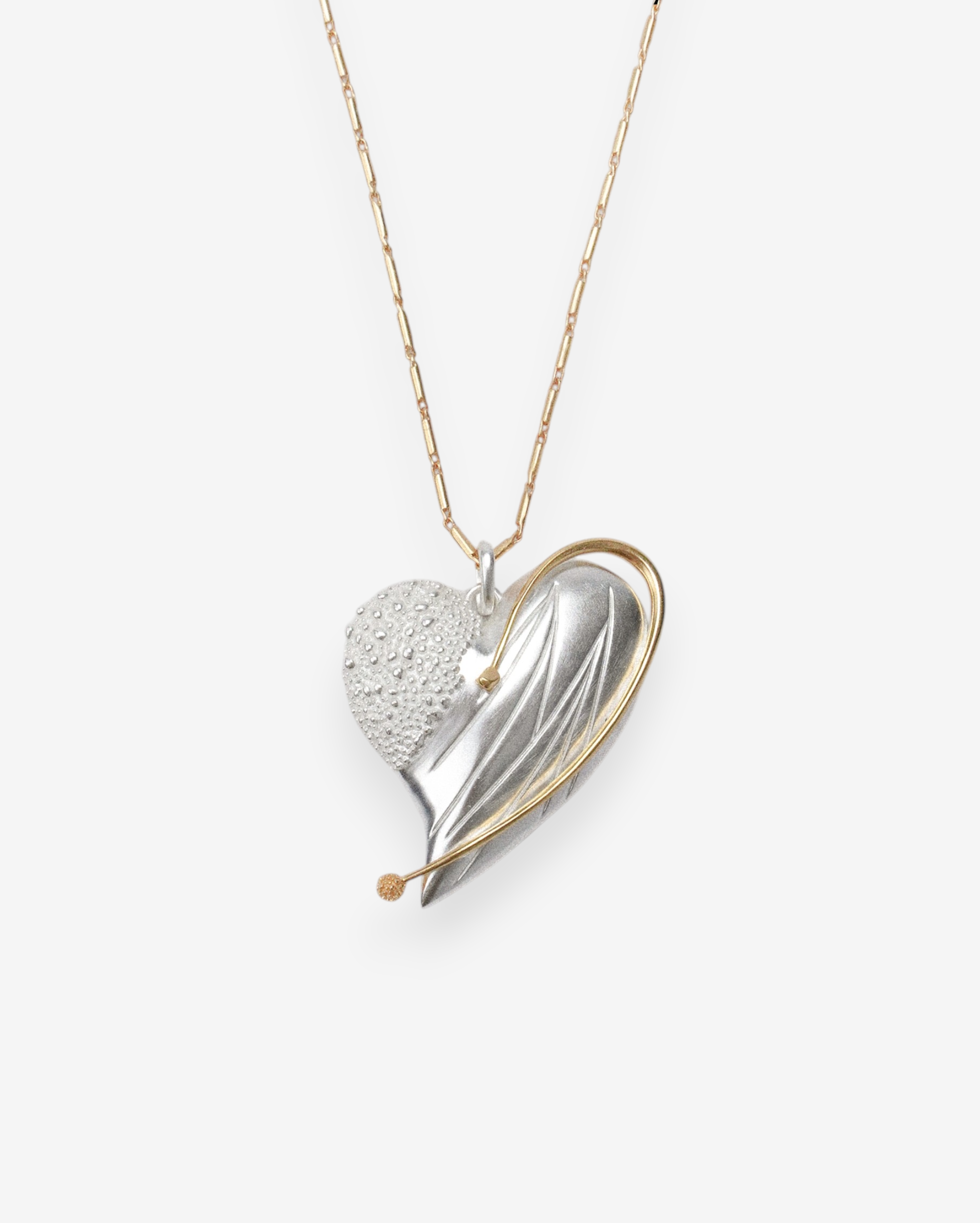 Limb ASYMMETRICAL MOLTEN HEART NECKLACE | TROVE & TONE