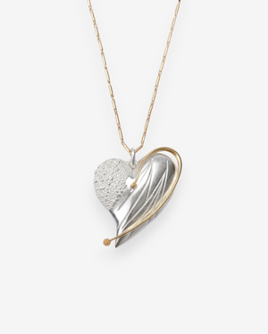 Limb ASYMMETRICAL MOLTEN HEART NECKLACE | TROVE & TONE