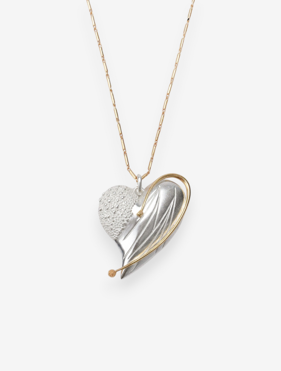 Limb ASYMMETRICAL MOLTEN HEART NECKLACE | TROVE & TONE