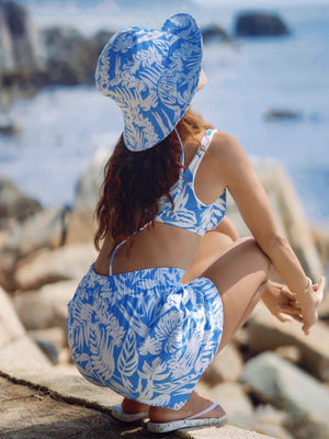 Wavvves BLUE WHITE PRINT BEACH SET | TROVE & TONE
