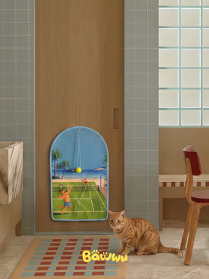 TENNIS BALL ARCHED CAT SCRATCHING MAT