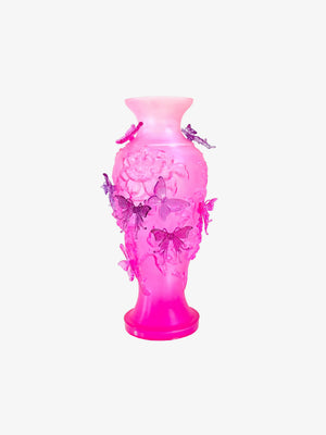 livarié flower BARBIE PINK LARGE PAPILLON VIF VASE | TROVE & TONE