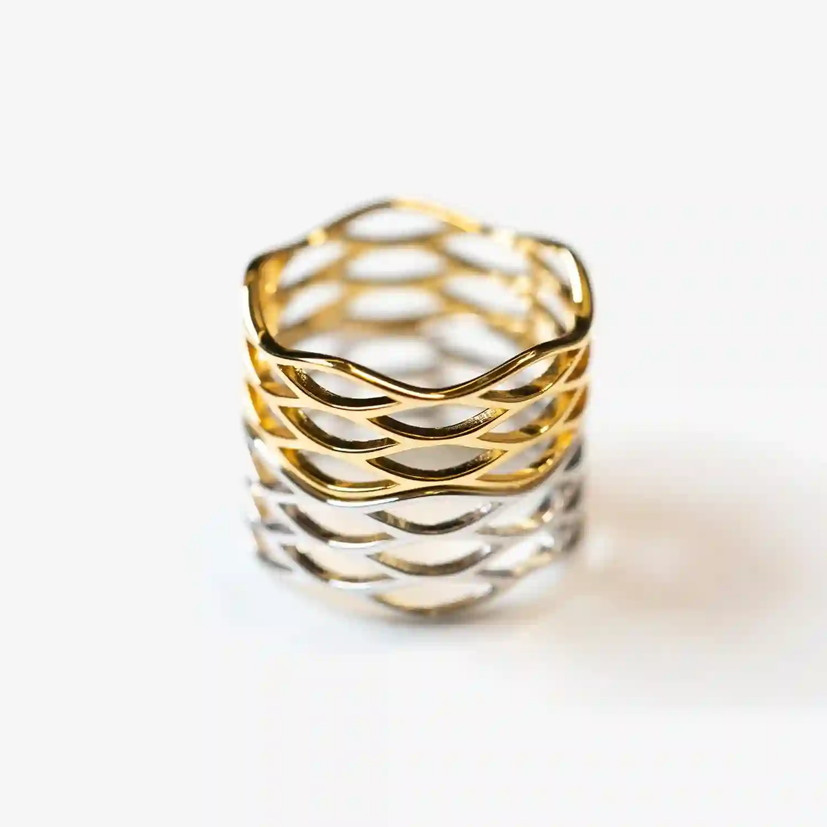 TROVE & TONE CIRCULAR GRID MESH RING | TROVE & TONE
