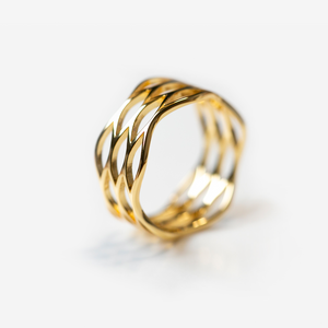 TROVE & TONE CIRCULAR GRID MESH RING | TROVE & TONE