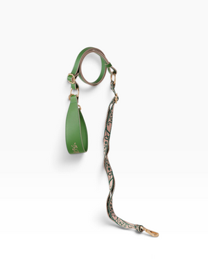 GREEN WONDERLAND LAMBSKIN PET LEASH