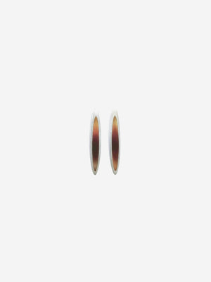 ON IISLAND OVAL PRINTED GLASS STUD EARRINGS | TROVE & TONE