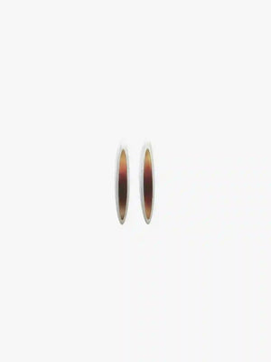 ON IISLAND OVAL PRINTED GLASS STUD EARRINGS | TROVE & TONE