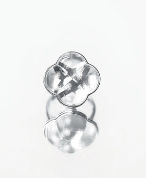 Aesth & Util ETERNAL KNOT CLEAR CRYSTAL RING | TROVE & TONE