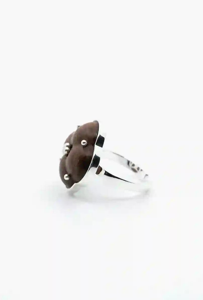 Aesth & Util ETERNAL KNOT NATURAL SANDALWOOD RING | TROVE & TONE