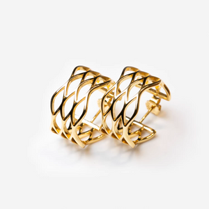 TROVE & TONE CIRCULAR GRID MESH EARRING | TROVE & TONE