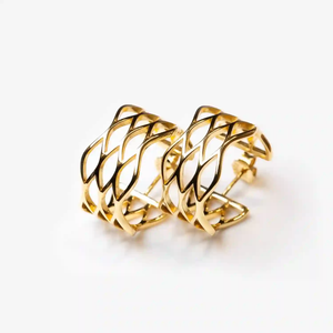 TROVE & TONE CIRCULAR GRID MESH EARRING | TROVE & TONE