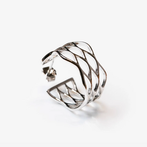 TROVE & TONE CIRCULAR GRID MESH EARRING | TROVE & TONE