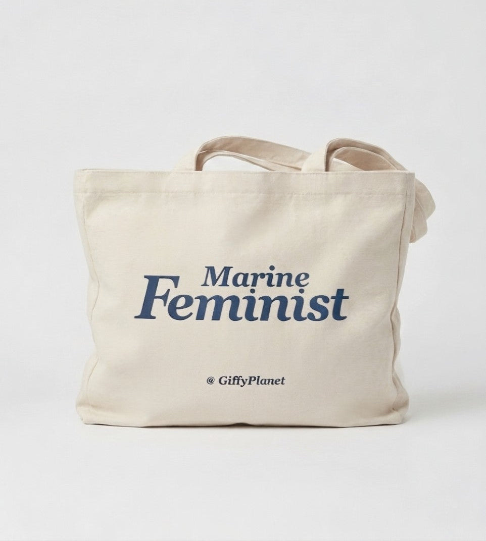 GiffyPlanet MARINE FEMINIST CANVAS TOTE | TROVE & TONE