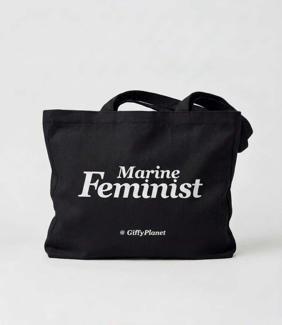GiffyPlanet MARINE FEMINIST CANVAS TOTE | TROVE & TONE