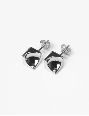 CONTROL POINTS CONCAVE CUBE STUD EARRINGS | TROVE & TONE