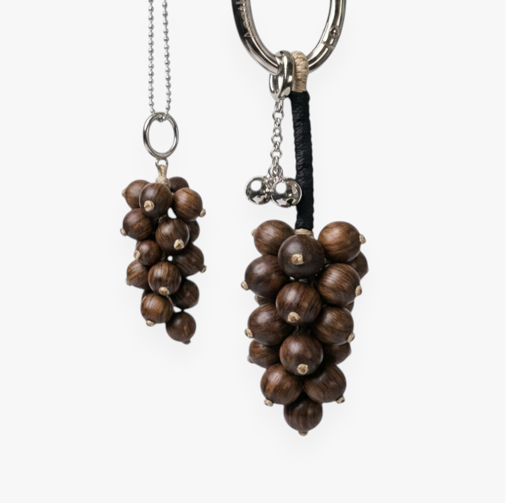 Aesth & Util NATURAL SANDALWOOD GRAPE MULTIWAY BAG CHARM | TROVE & TONE