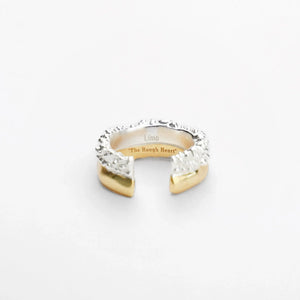 IRREGULAR MOLTEN TWO-TONE OPEN RING
