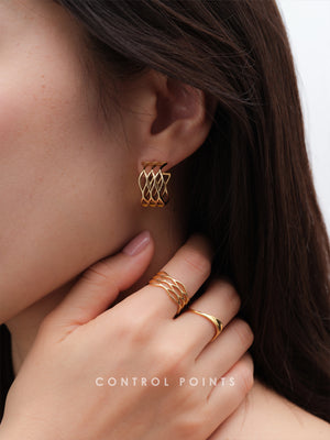 TROVE & TONE CIRCULAR GRID MESH RING | TROVE & TONE