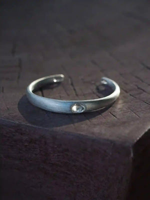 ON IISLAND ADJUSTABLE OVAL QUARTZ CUFF BRACELET | TROVE & TONE