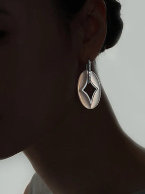 NORTH STAR OVAL MULTI-WEAR NECKLACE & EARRINGS SET