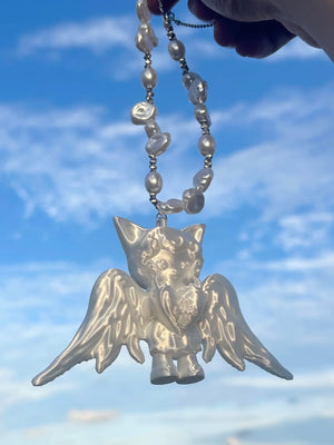 LUCKY WINGED CAT BAG CHARM