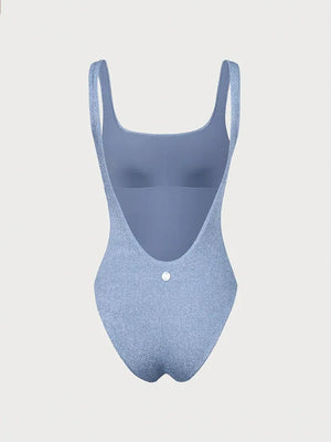 Wavvves STARLIGHT U-BACK ONE-PIECE SWIMSUIT BLUE | TROVE & TONE
