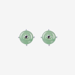 NORTH STAR ROUND STUD EARRINGS & MULTI-WEAR PENDANT