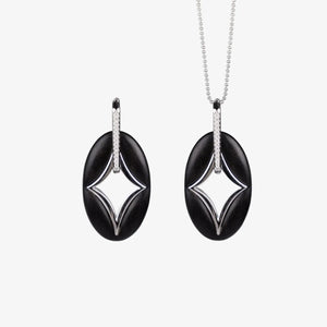 NORTH STAR OVAL MULTI-WEAR NECKLACE & EARRINGS SET