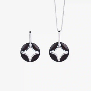 NORTH STAR ROUND MULTI-WEAR NECKLACE & EARRINGS SET