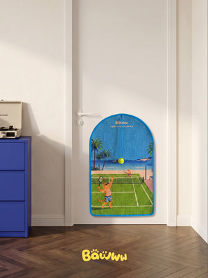 TENNIS BALL ARCHED CAT SCRATCHING MAT