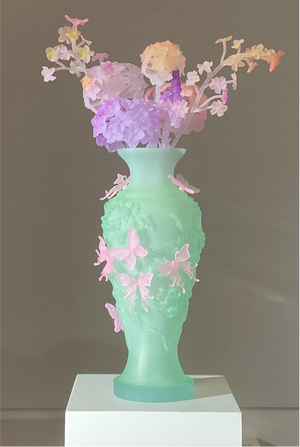 GREEN LARGE PAPILLON VIF VASE
