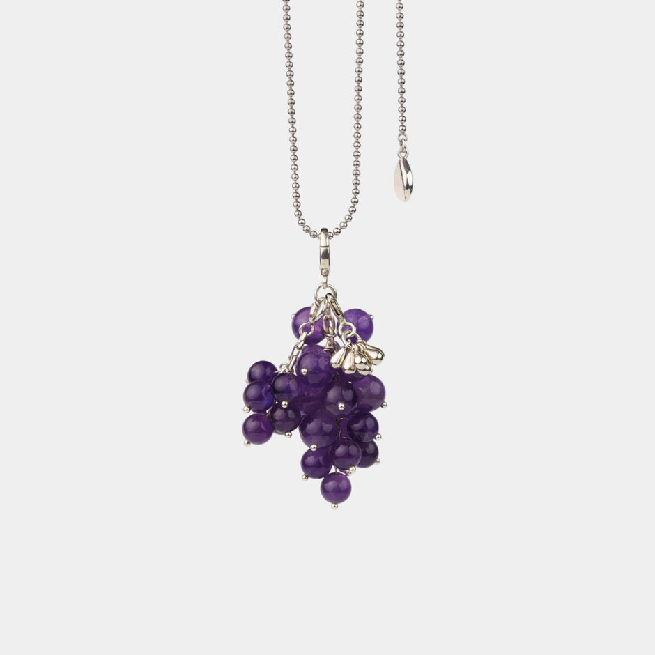 AESTH & UTIL AMETHYST GRAPE PENDANT NECKLACE | TROVE & TONE