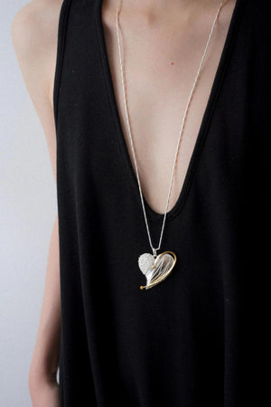 Limb ASYMMETRICAL MOLTEN HEART NECKLACE | TROVE & TONE