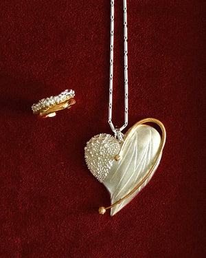 Limb ASYMMETRICAL MOLTEN HEART NECKLACE | TROVE & TONE