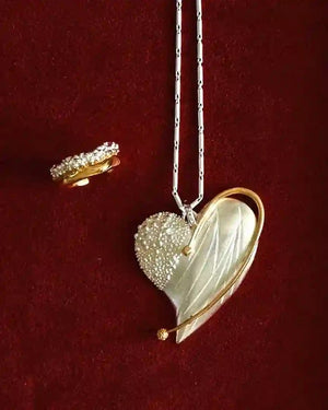 Limb ASYMMETRICAL MOLTEN HEART NECKLACE | TROVE & TONE