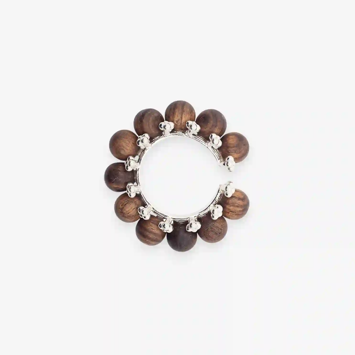 AESTH & UTIL BEADED NATURAL SANDALWOOD RING | TROVE & TONE