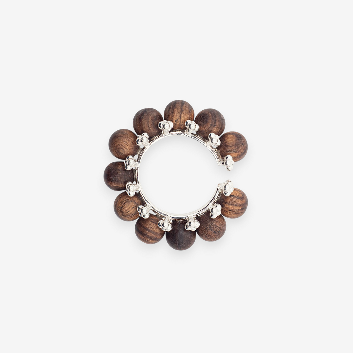 AESTH & UTIL BEADED NATURAL SANDALWOOD RING | TROVE & TONE