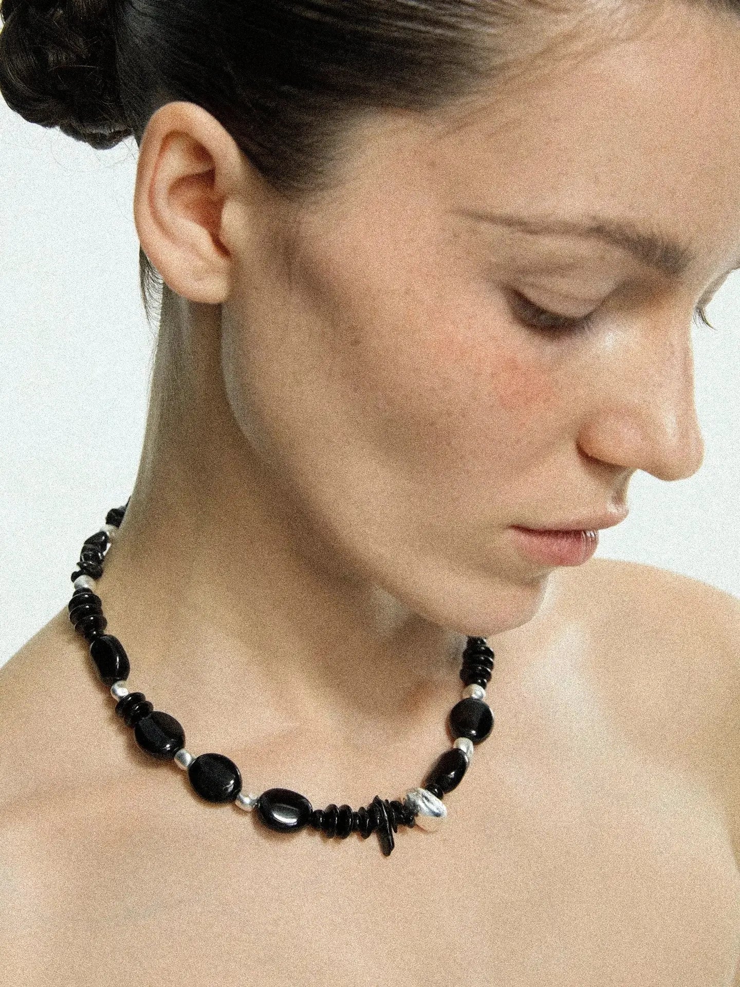 Limb BLACK & SILVER BEADED NECKLACE | TROVE & TONE
