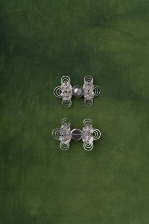 WANYEE CRAFT WOVEN LUCKY CLOUD KNOT PEARL BROOCH | TROVE & TONE