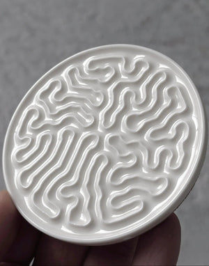 StudioRan CORAL 02 ROUND CERAMIC COASTERS | TROVE & TONE