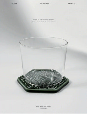 StudioRan CORAL 03 HEX CERAMIC COASTERS | TROVE & TONE
