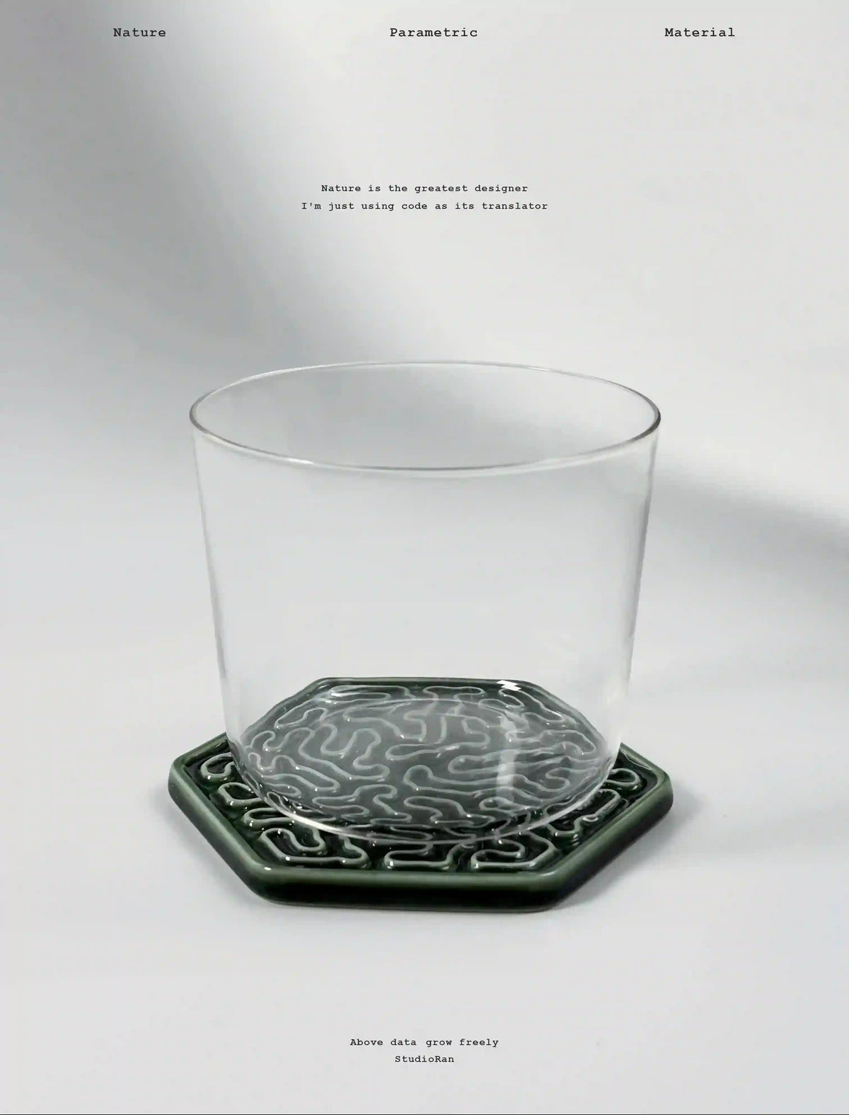 StudioRan CORAL 03 HEX CERAMIC COASTERS | TROVE & TONE