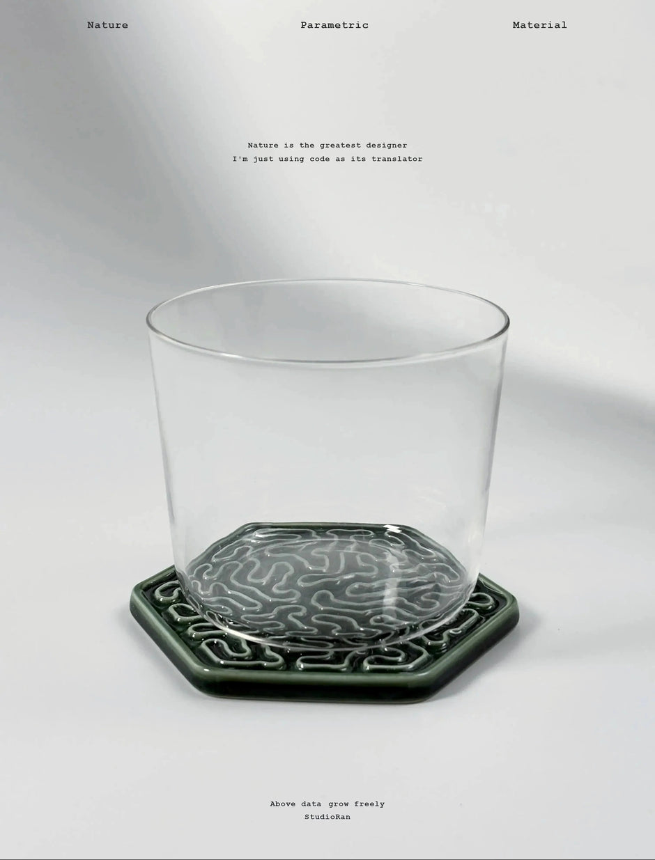 StudioRan CORAL 03 HEX CERAMIC COASTERS | TROVE & TONE
