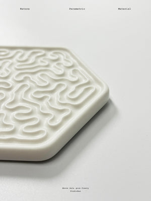 StudioRan CORAL 03 HEX CERAMIC COASTERS | TROVE & TONE