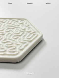 StudioRan CORAL 03 HEX CERAMIC COASTERS | TROVE & TONE